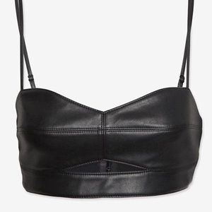 Bailey 44 Faux Leather Bra Top